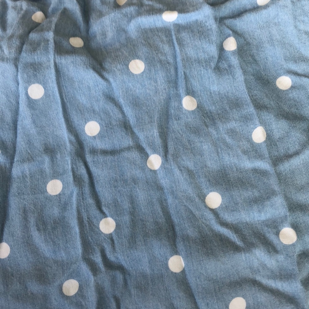 chambray polka dot tank top